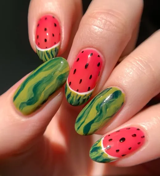 Watermelon Nails